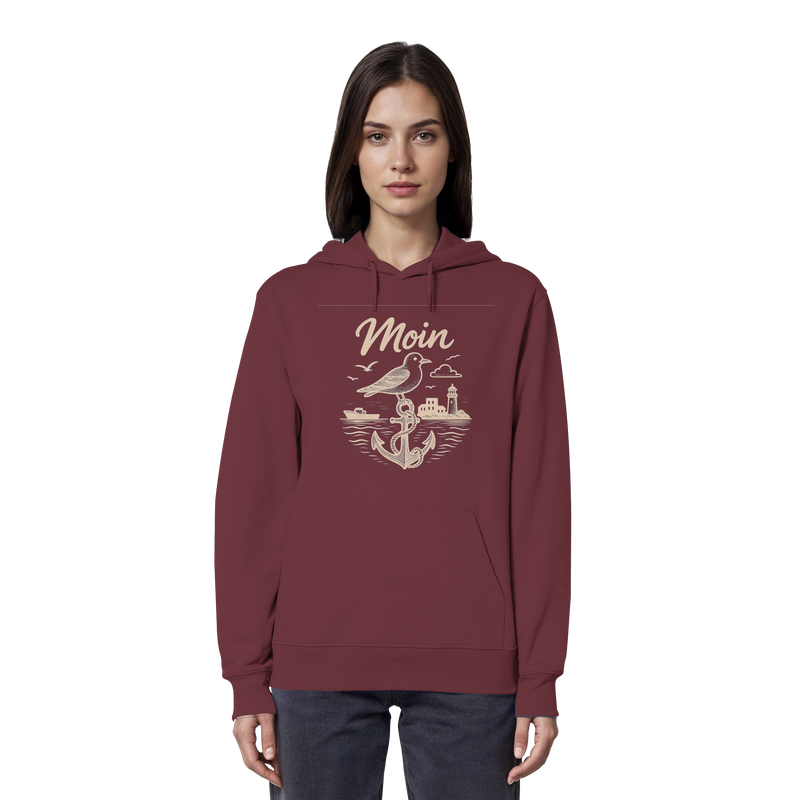 Moin Ahoi – Küstengruß Edition - Organic Hoodie