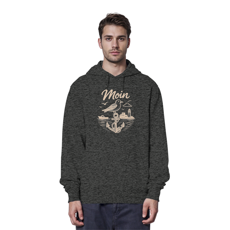 Moin Ahoi – Küstengruß Edition - Organic Hoodie