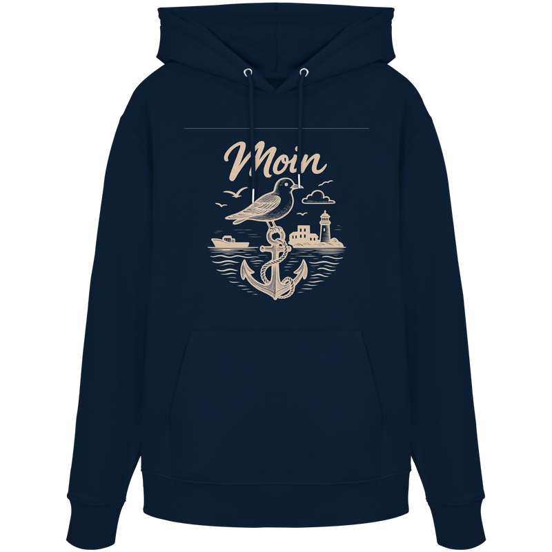 Moin Ahoi – Küstengruß Edition - Organic Hoodie