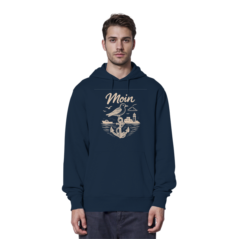Moin Ahoi – Küstengruß Edition - Organic Hoodie