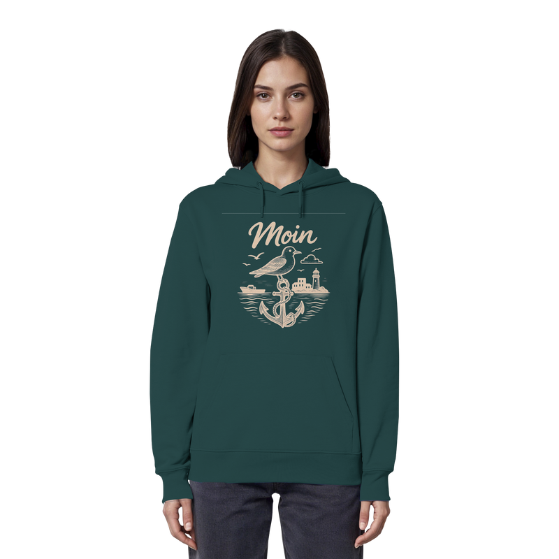 Moin Ahoi – Küstengruß Edition - Organic Hoodie