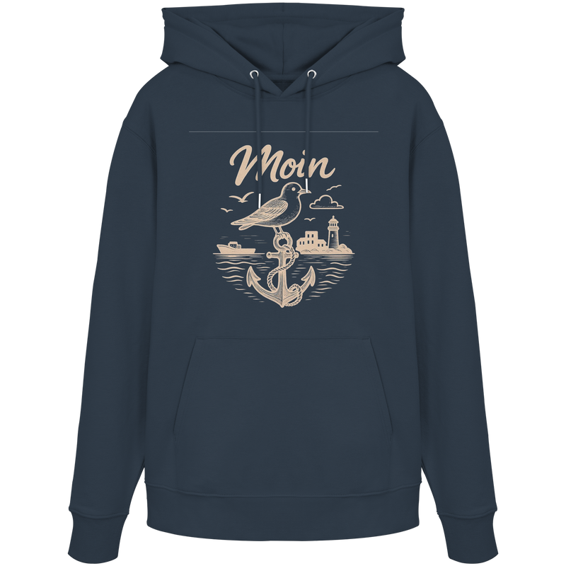 Moin Ahoi – Küstengruß Edition - Organic Hoodie
