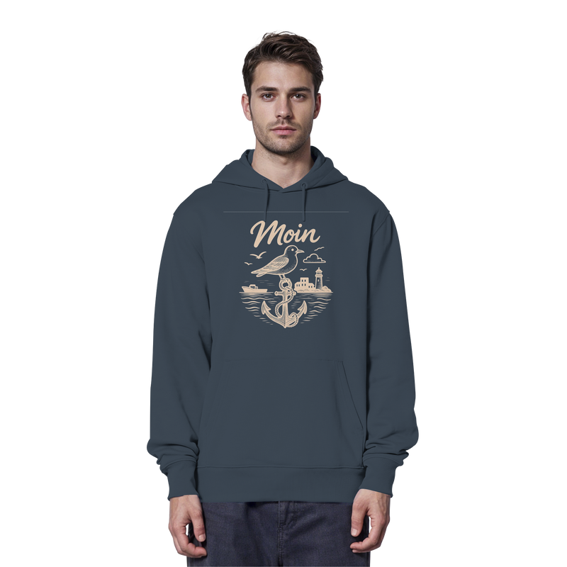 Moin Ahoi – Küstengruß Edition - Organic Hoodie