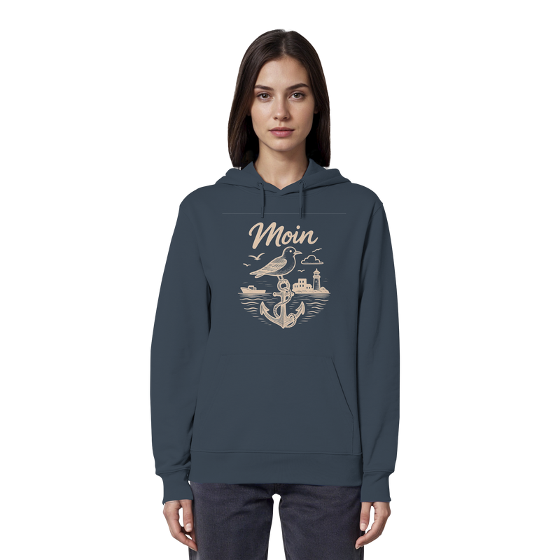 Moin Ahoi – Küstengruß Edition - Organic Hoodie