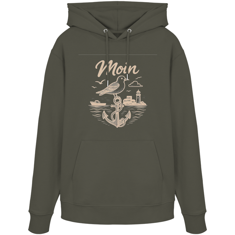 Moin Ahoi – Küstengruß Edition - Organic Hoodie