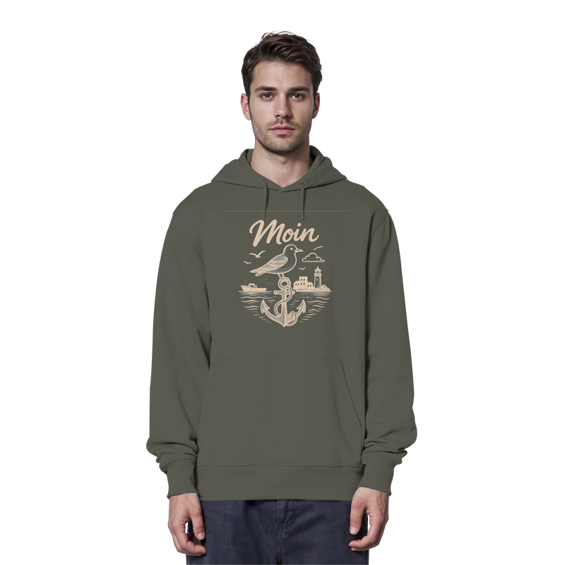 Moin Ahoi – Küstengruß Edition - Organic Hoodie
