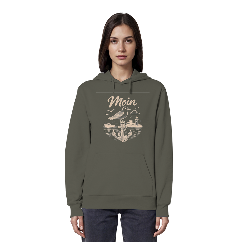 Moin Ahoi – Küstengruß Edition - Organic Hoodie