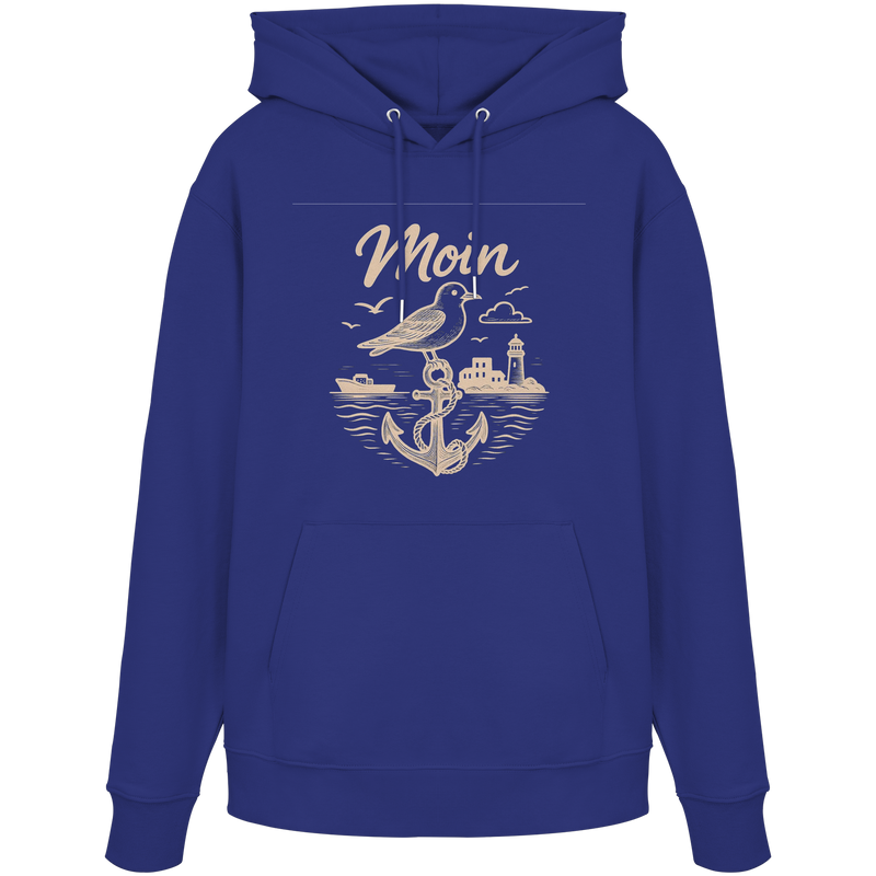 Moin Ahoi – Küstengruß Edition - Organic Hoodie