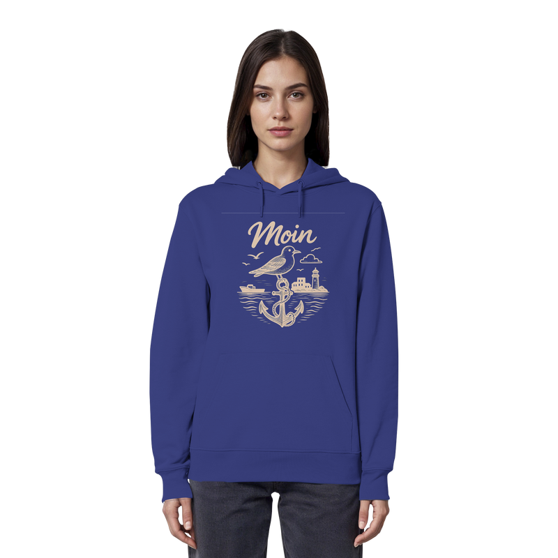Moin Ahoi – Küstengruß Edition - Organic Hoodie
